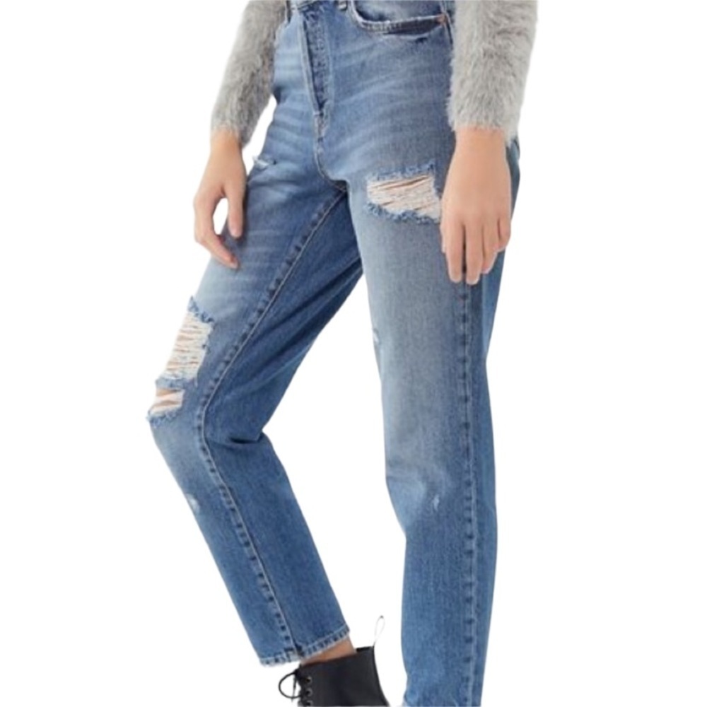 BDG Distressed Slim Straight Jeans